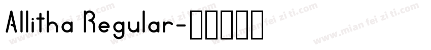 Allitha Regular字体转换